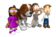 kids with dog
